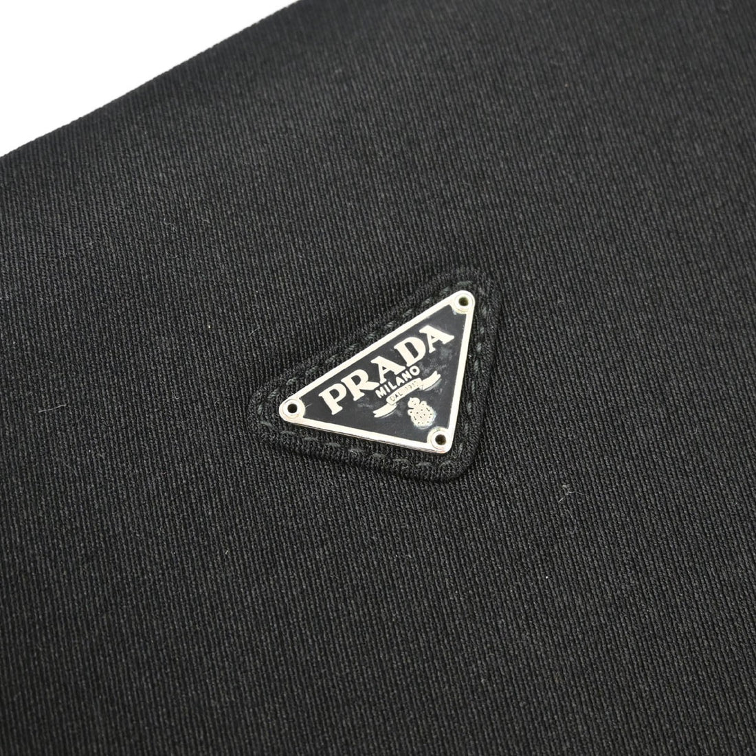Prada Borsa a Spalla in Jersey Nero Vintage