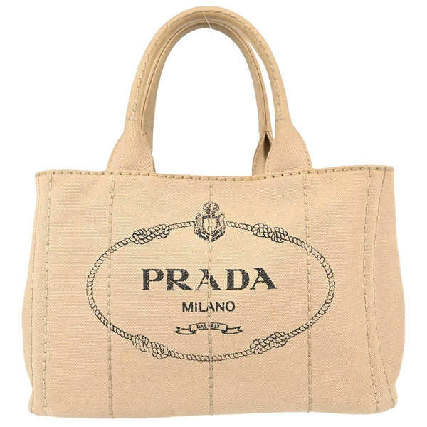 Prada Canapa Tote in Tela Beige Vintage