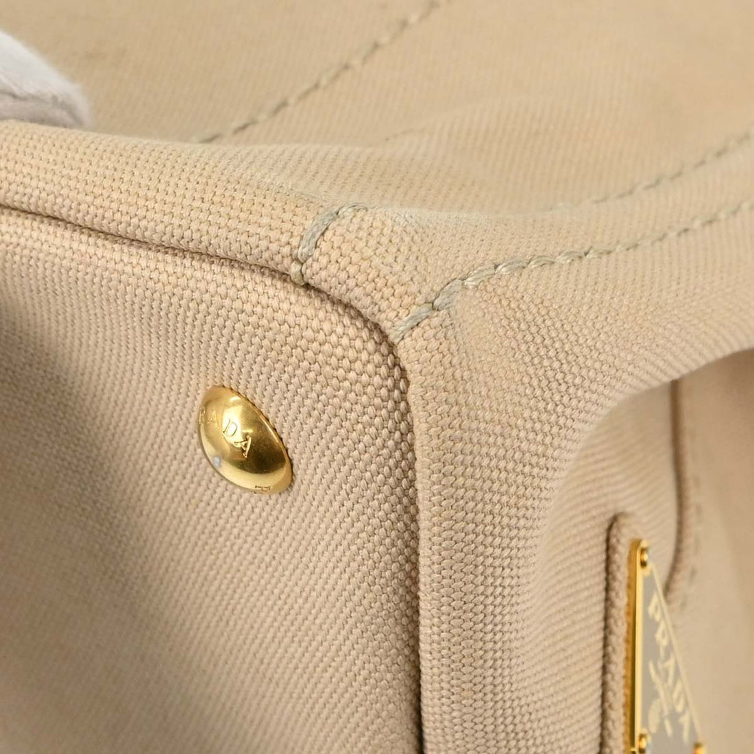 Prada Canapa Tote in Tela Beige Vintage