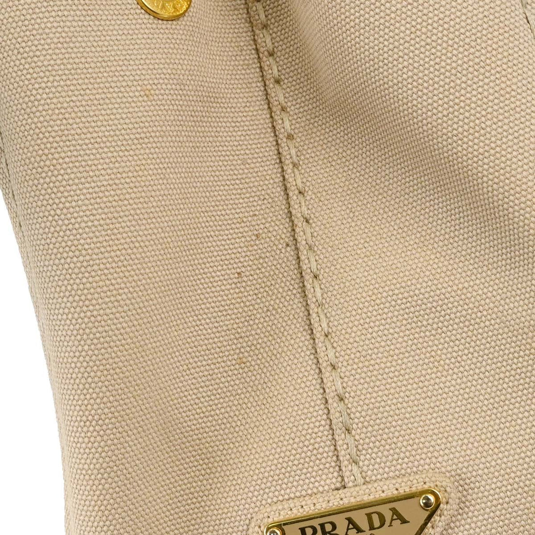 Prada Canapa Tote in Tela Beige Vintage