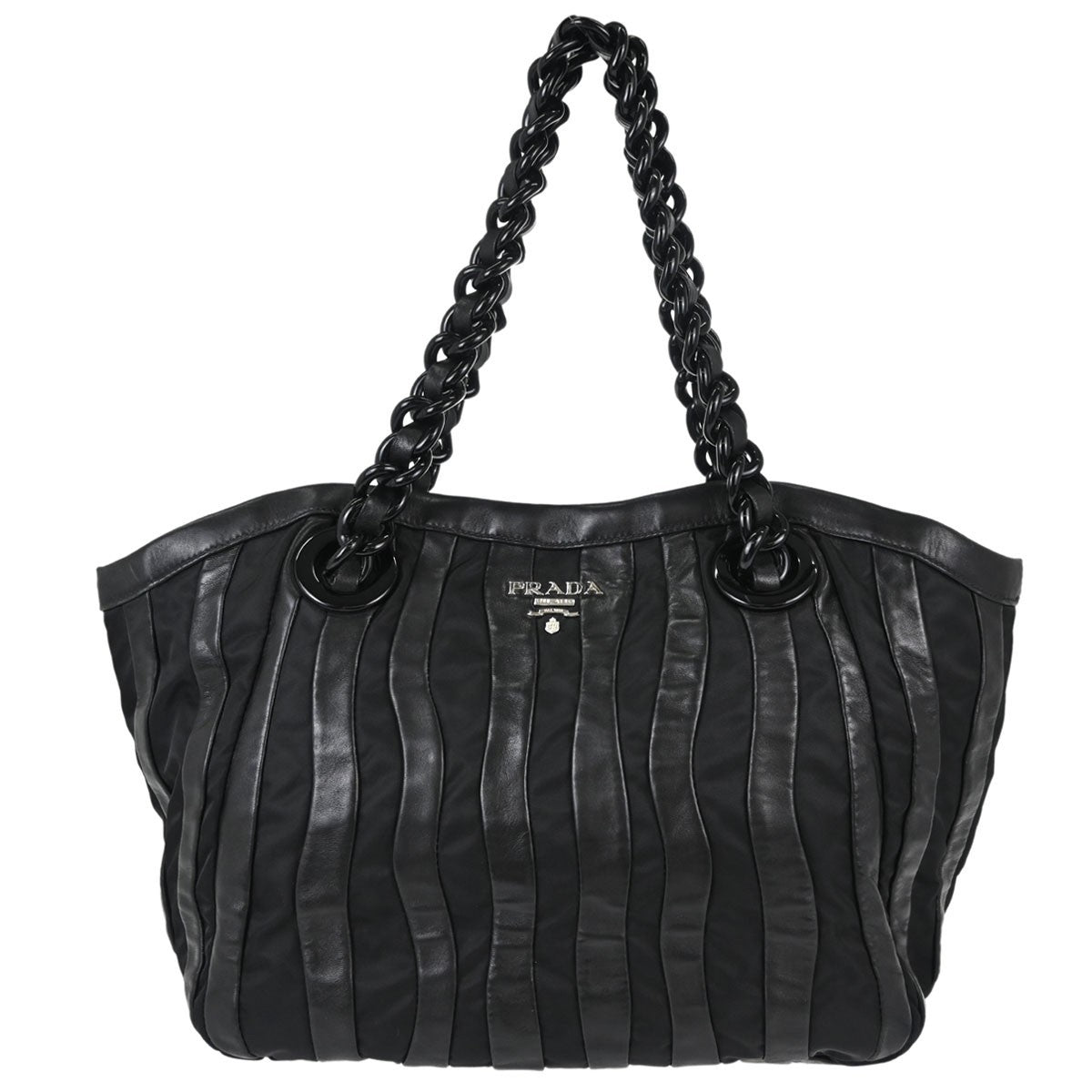 Prada Tessuto Chain Tote in Nylon Tessuto Nero Vintage