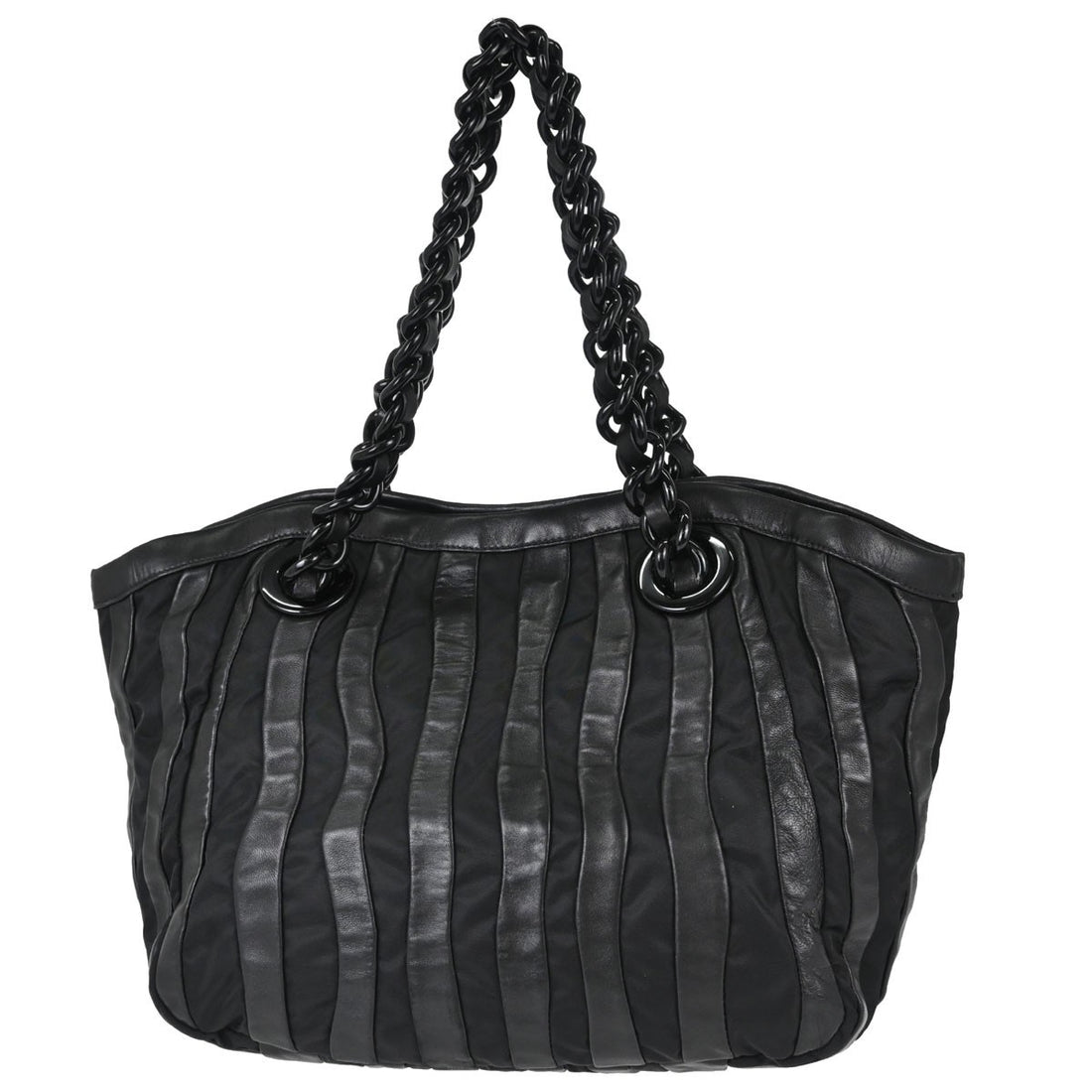 Prada Tessuto Chain Tote in Nylon Tessuto Nero Vintage