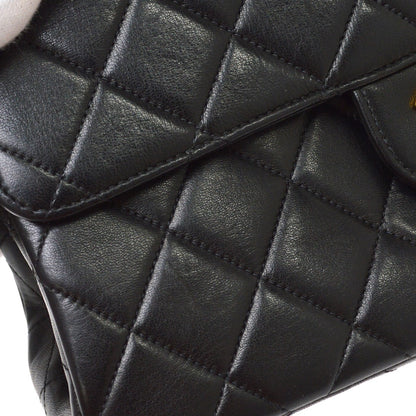 Chanel Black Lambskin Double Sided Classic Flap Handbag