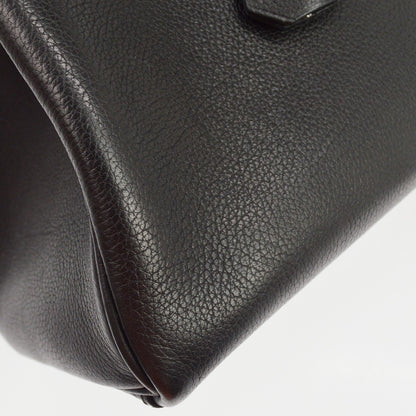 Borsa Hermès Kelly 32 Retourne Vintage in Pelle Evergrain Nera