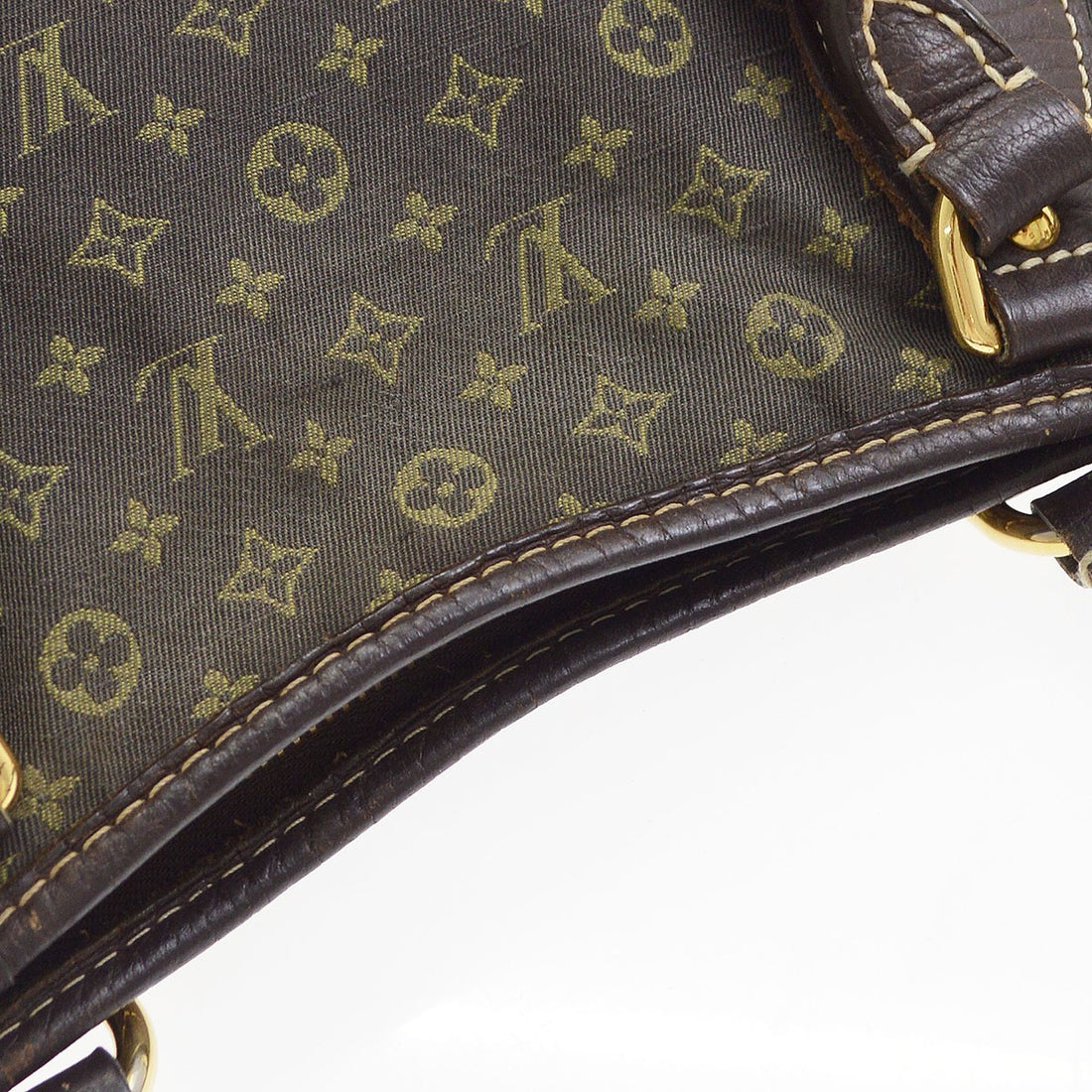 Borsa Louis Vuitton Brown Mini Lin Buzasu Anjou Bag Vintage in Mini Lin Canvas, Pelle Marrone