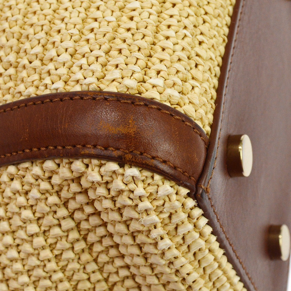 Borsa Saint Laurent Beige Straw Baby Cabas 2way Handbag Vintage in Paglia Beige