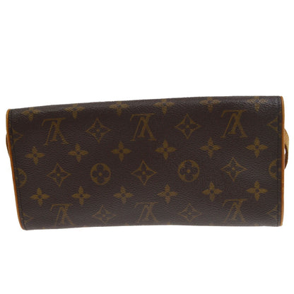Borsa Louis Vuitton Pochette Twin GM Vintage in Tela Monogram Marrone
