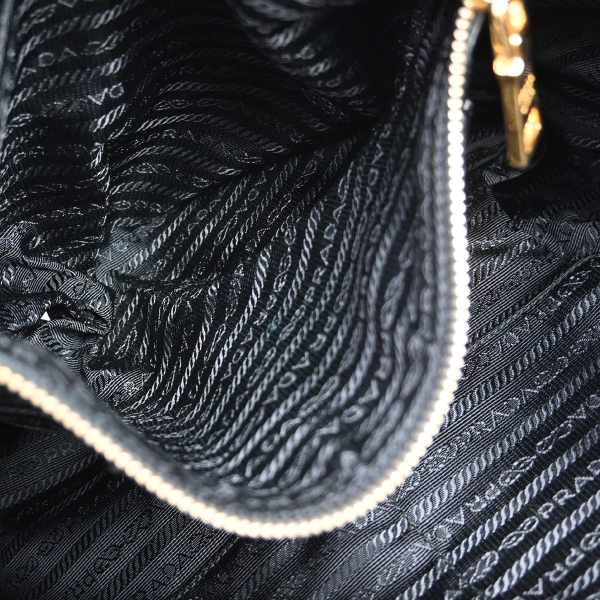 Prada Black Nylon Gathered Tote Handbag Vintage