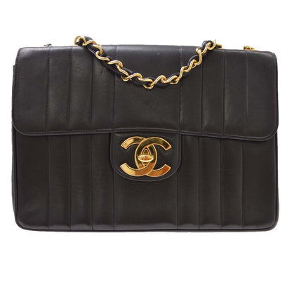 Chanel Black Caviar Mademoiselle Jumbo Classic Flap Bag