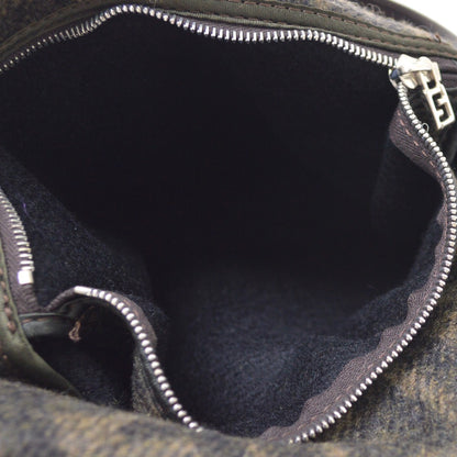 Fendi Brown Wool Mamma Baguette Handbag