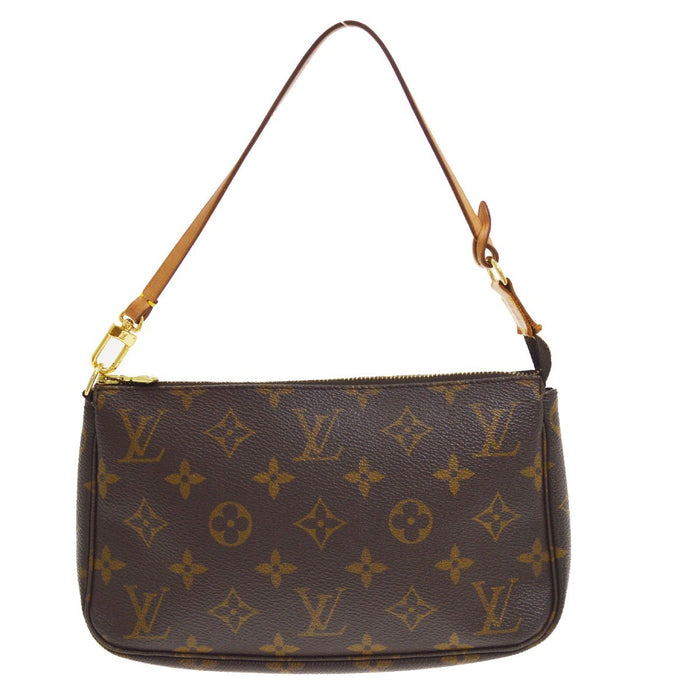 Borsa Louis Vuitton Monogram Pochette Accessoires Handbag Vintage in Monogram Canvas Marrone