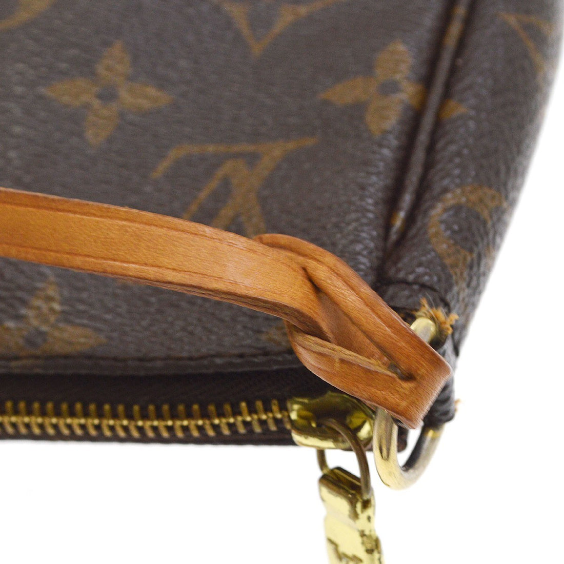 Borsa Louis Vuitton Monogram Pochette Accessoires Handbag Vintage in Monogram Canvas Marrone