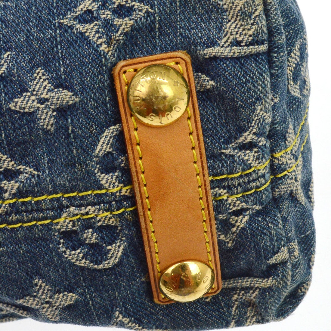 Borsa Louis Vuitton Baggy PM Vintage in Denim e Pelle Blu