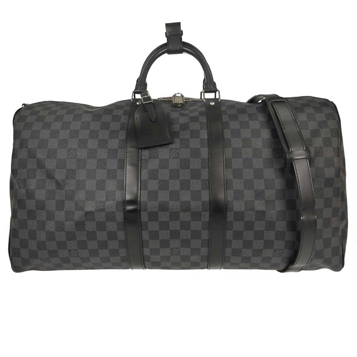 Borsa Louis Vuitton Keepall Bandouliere 55 Vintage in Tela Damier Graphite