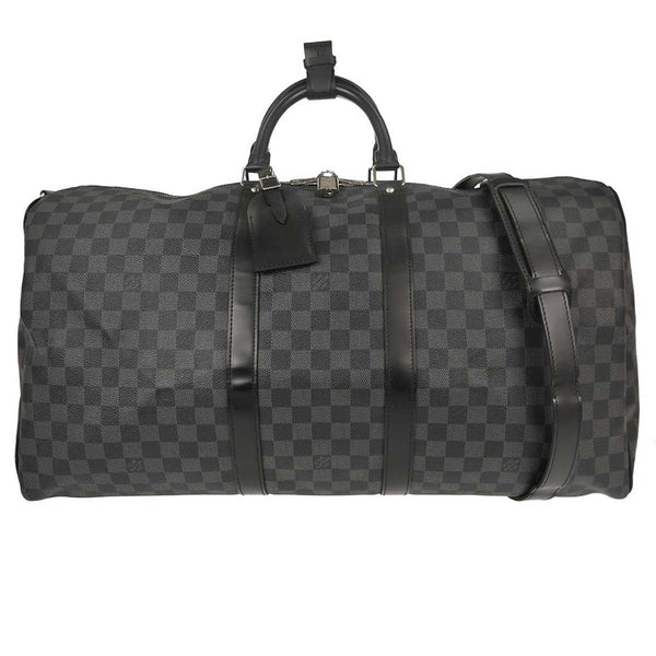 Borsa Louis Vuitton Keepall Bandouliere 55 Vintage in Tela Damier Graphite