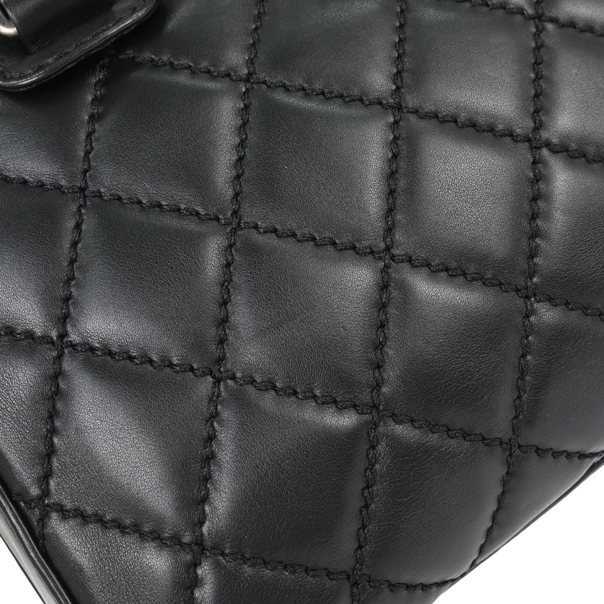 Borsa Chanel Wild Stitch Vintage in Pelle di Vitello Nera