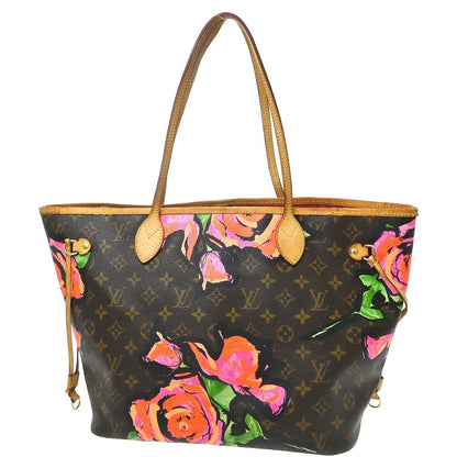 Louis Vuitton Rose Neverfull MM Shoulder Tote Bag