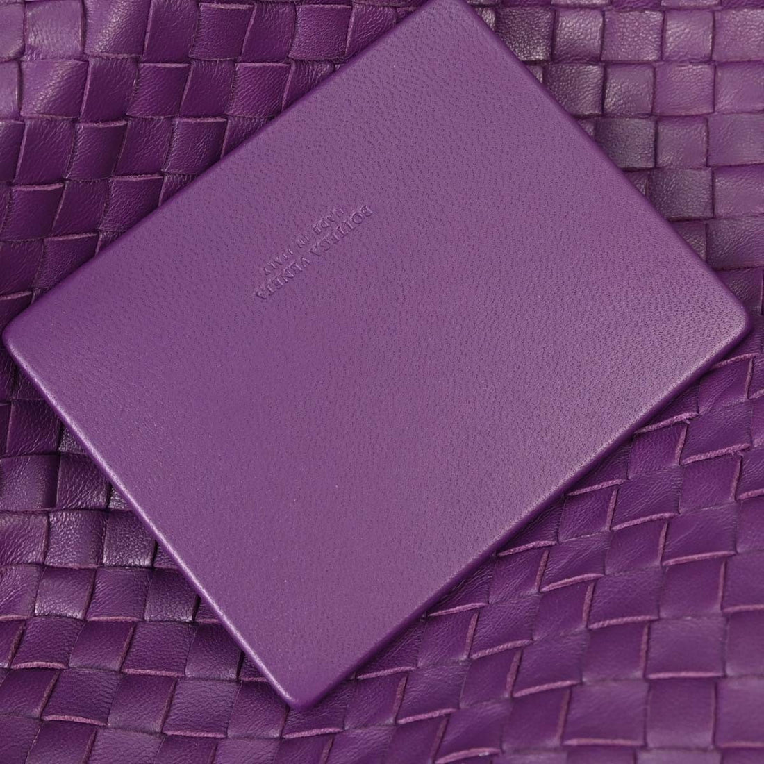 Borsa Bottega Veneta Cesta Intrecciato Vintage in Pelle Viola