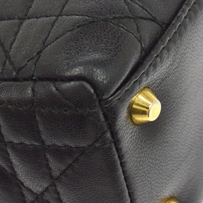 Christian Dior Lady Dior Cannage Vintage in Pelle Nera