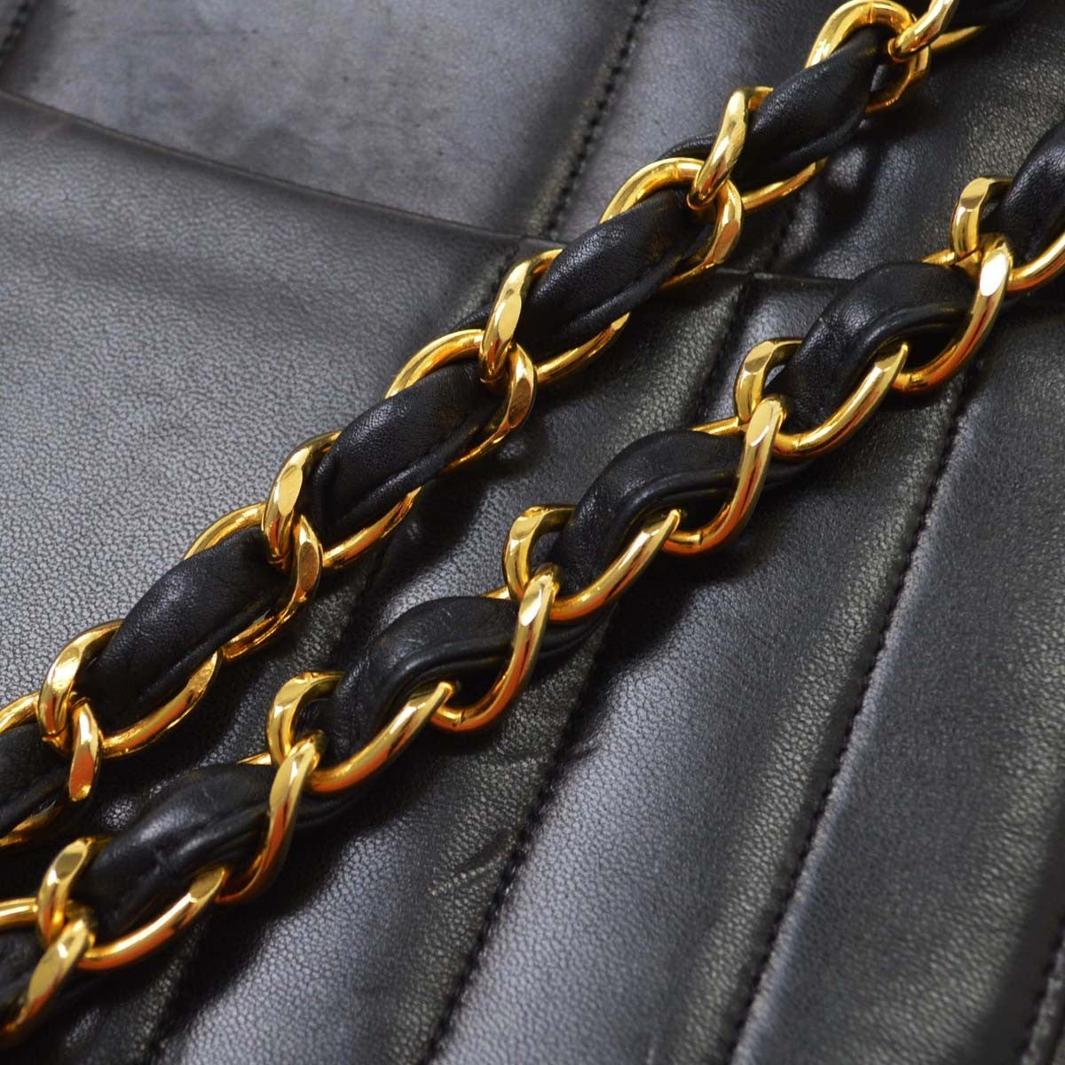 Chanel Black Lambskin Mademoiselle Jumbo Classic Flap Bag