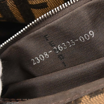 Fendi Brown Canvas Zucca Mamma Baguette Handbag