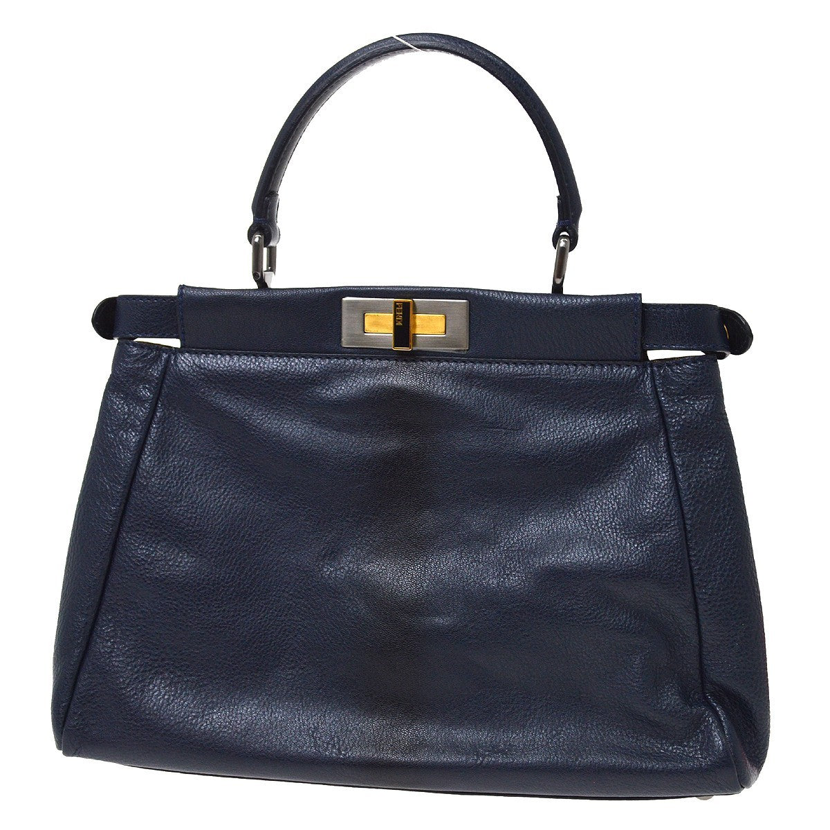 Fendi Navy Peekaboo Handbag