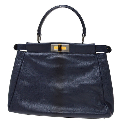 Fendi Navy Peekaboo Handbag