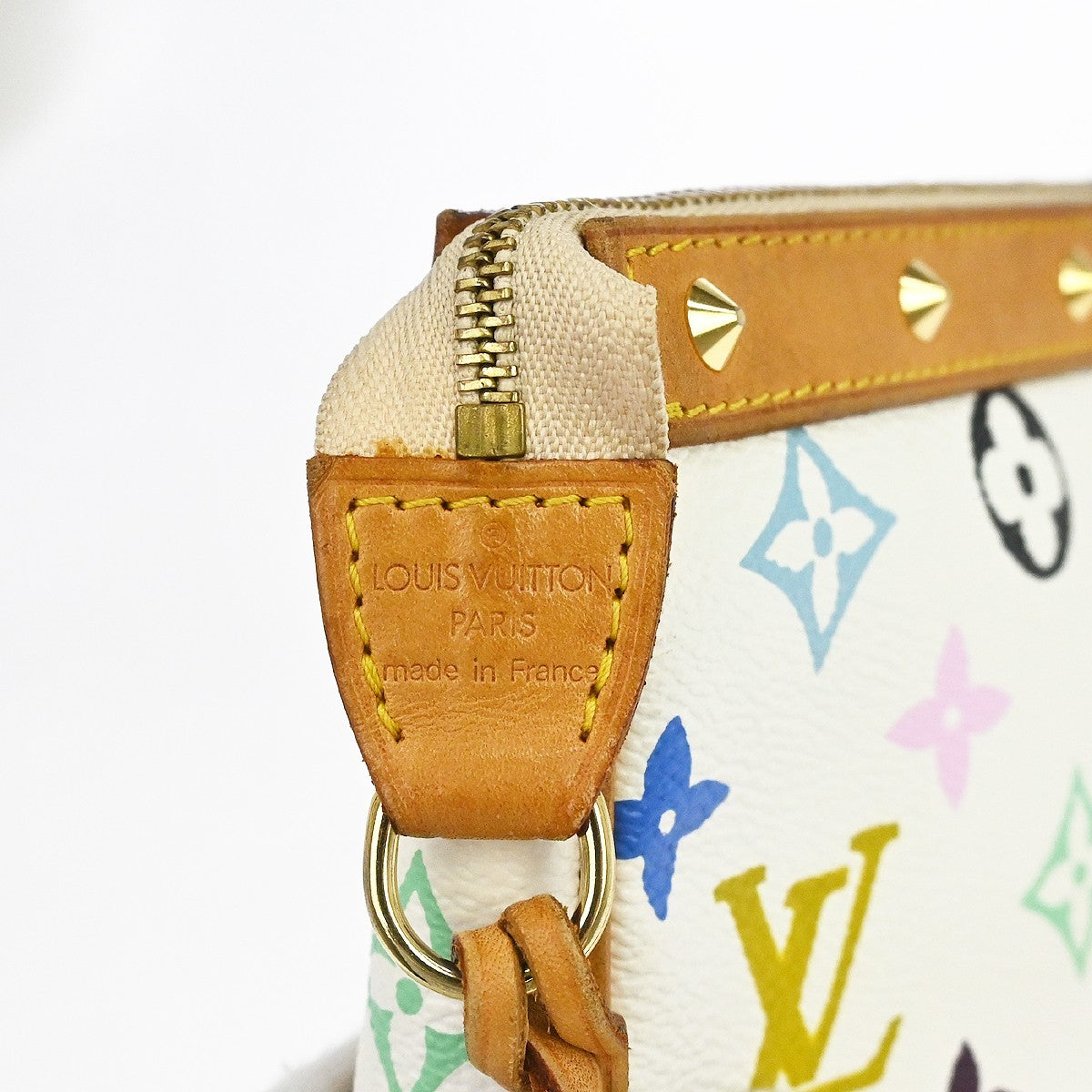 Louis Vuitton White Multicolor Pochette Accessoires