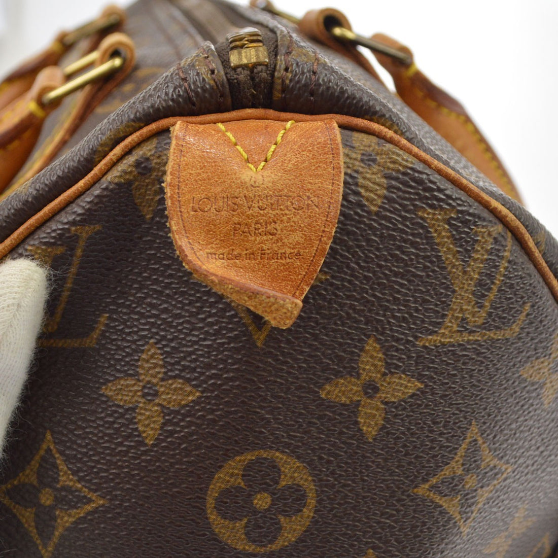 Borsa Louis Vuitton Speedy 30 Vintage in Tela Marrone