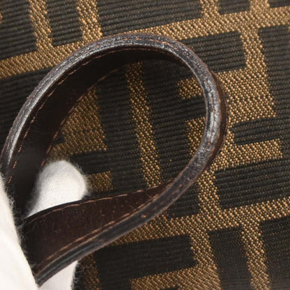 Fendi Brown Canvas Zucca Mamma Baguette Handbag