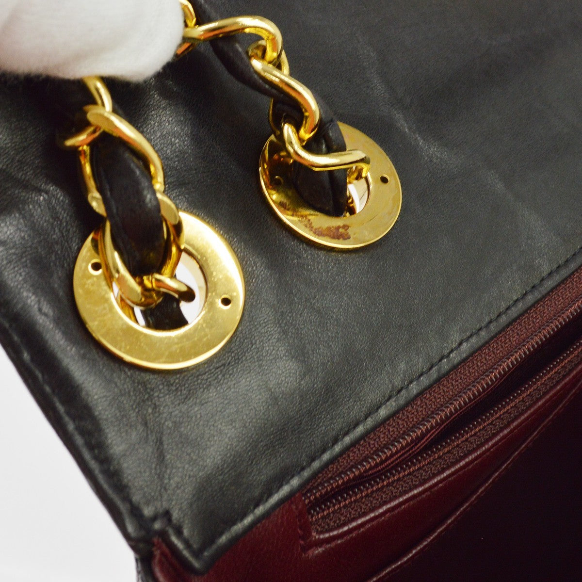 Borsa Chanel Jumbo Classic Flap Vintage in Pelle di Agnello Nera