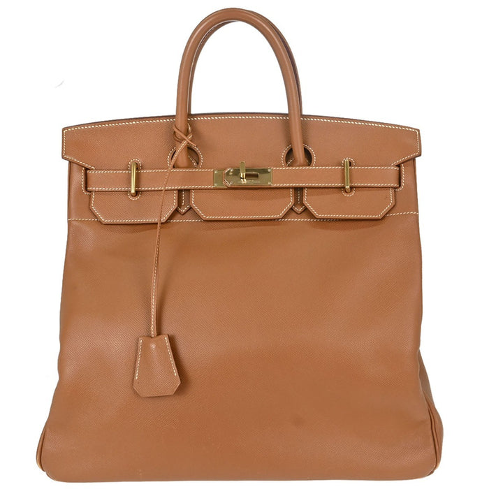Borsa Hermès Gold Courchevel HAC Haut a Courroies 40 Handbag Vintage in Pelle Courchevel Gold