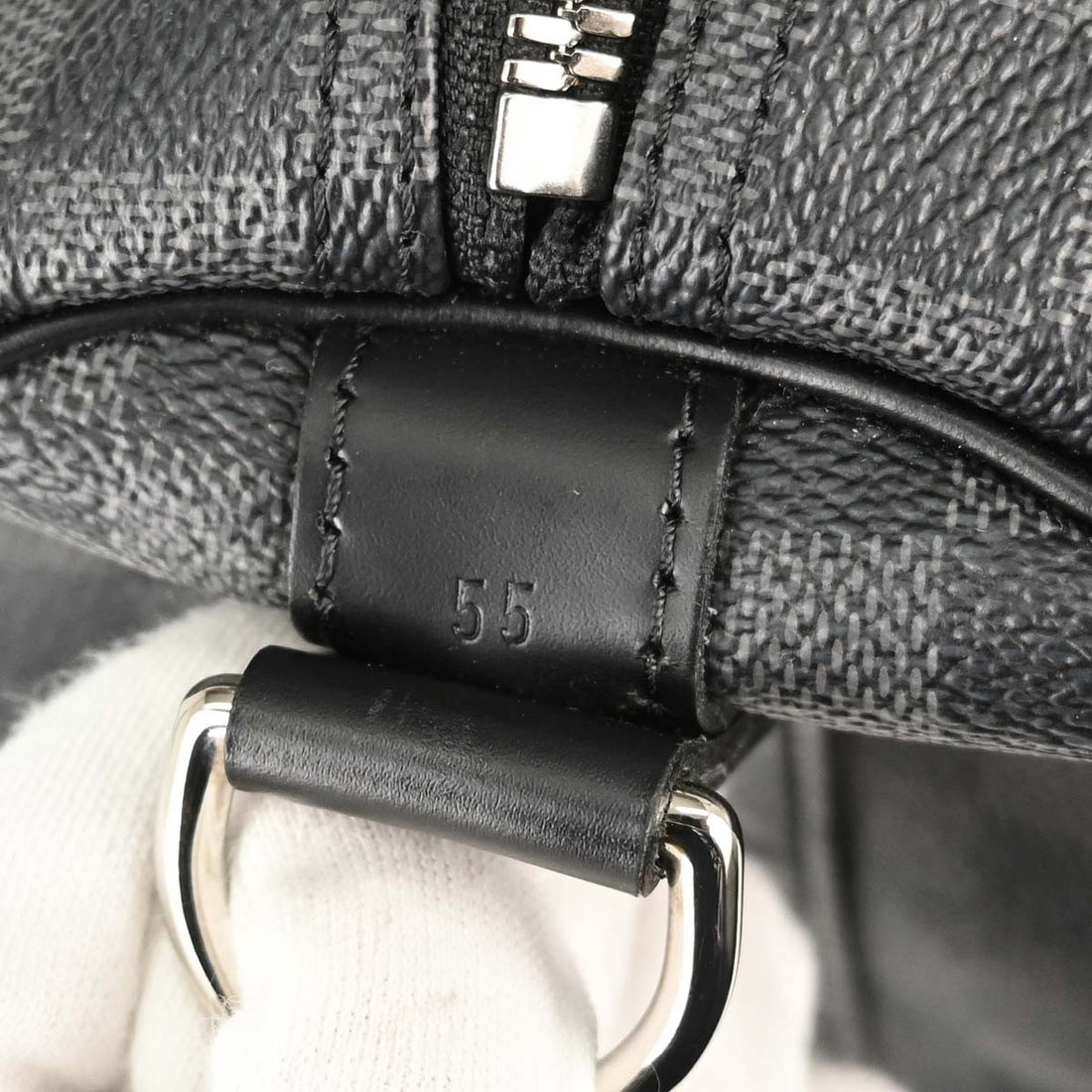 Borsa Louis Vuitton Keepall Bandouliere 55 Vintage in Tela Damier Graphite