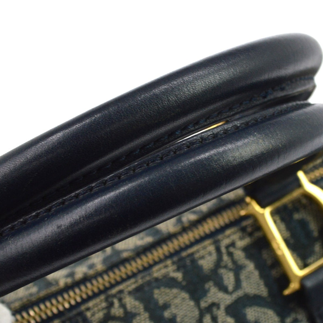 Borsa Christian Dior Navy Trotter Duffle Handbag Vintage in Canvas Trotter Blu