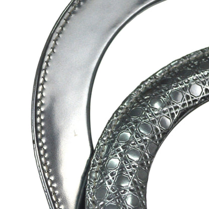 Christian Dior Metallic Silver Micro Cannage Lady Dior