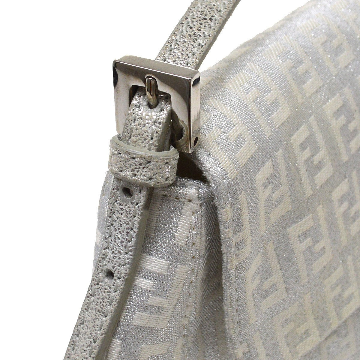 Fendi White Canvas Zucchino Handbag