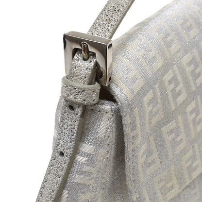 Fendi White Canvas Zucchino Handbag
