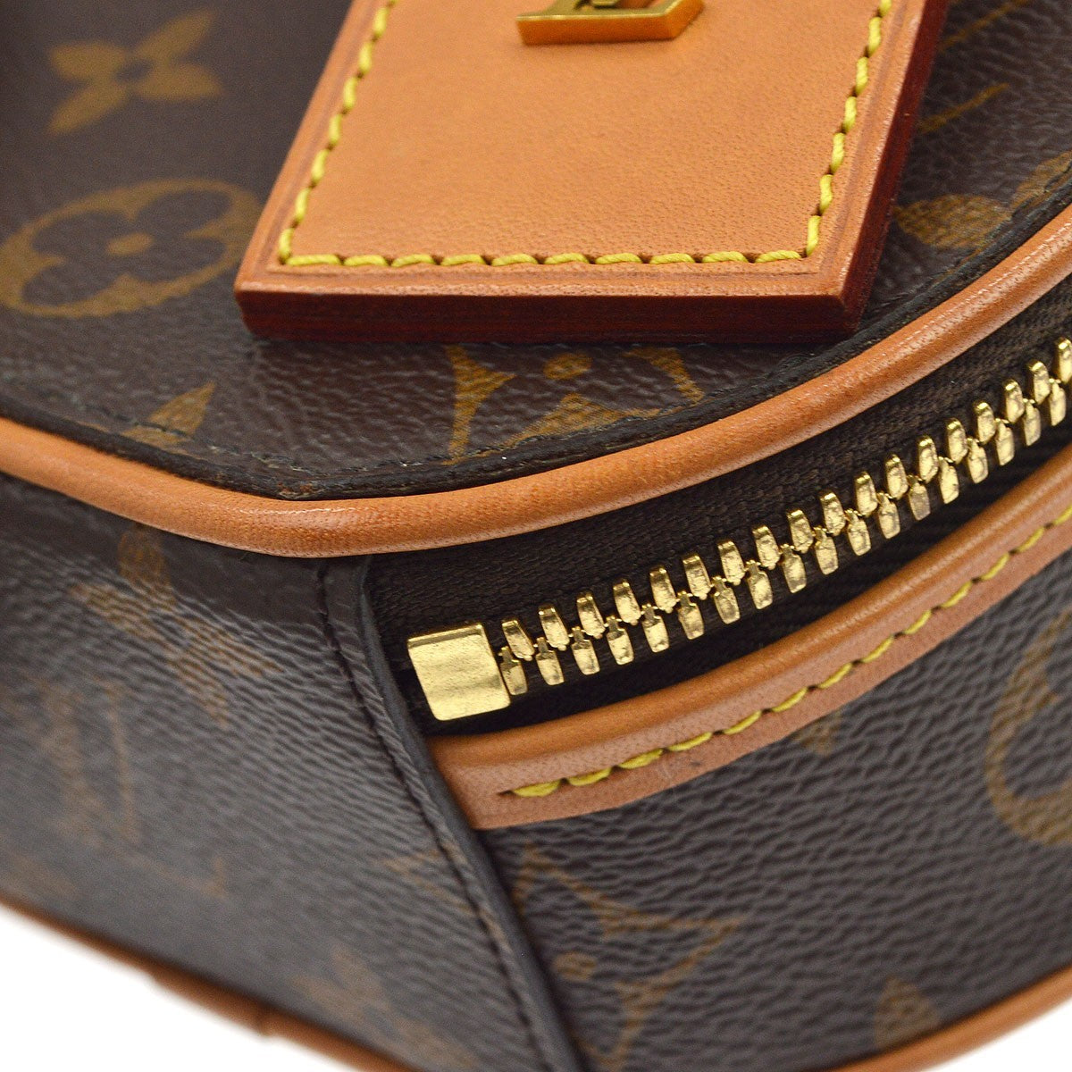 Borsa Louis Vuitton Mini Boîte Chapeau Vintage in Tela Monogram Marrone