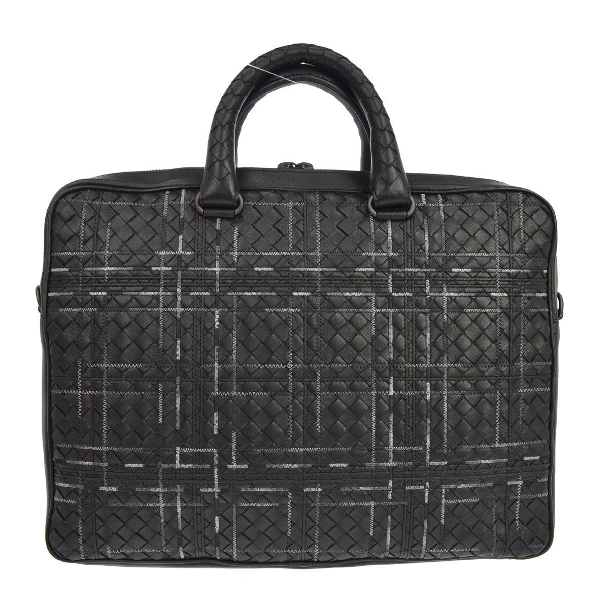 Bottega Veneta Intrecciato Briefcase Vintage in Pelle Nera