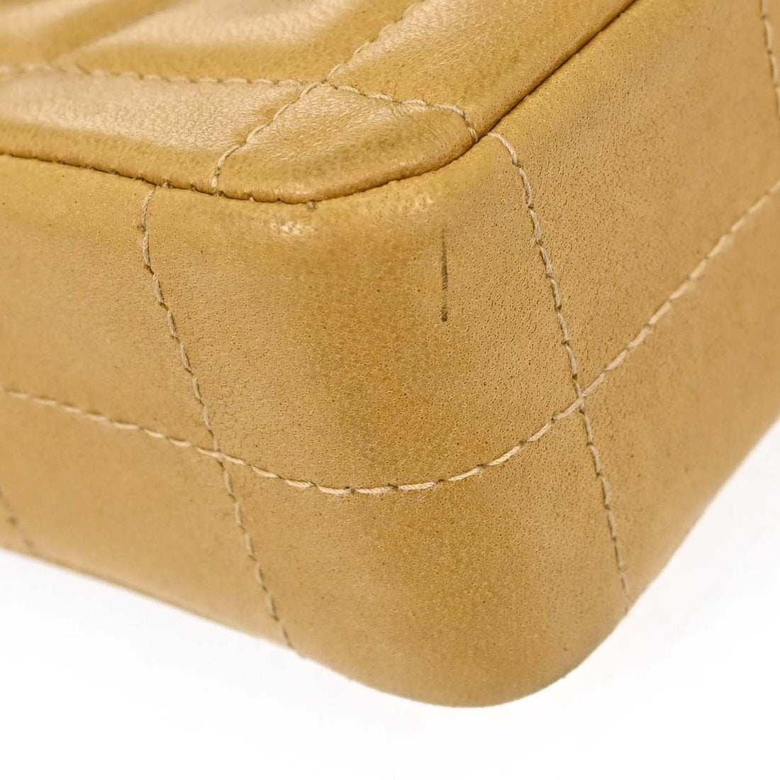 Borsa Chanel East West Vintage in Pelle di Agnello Beige