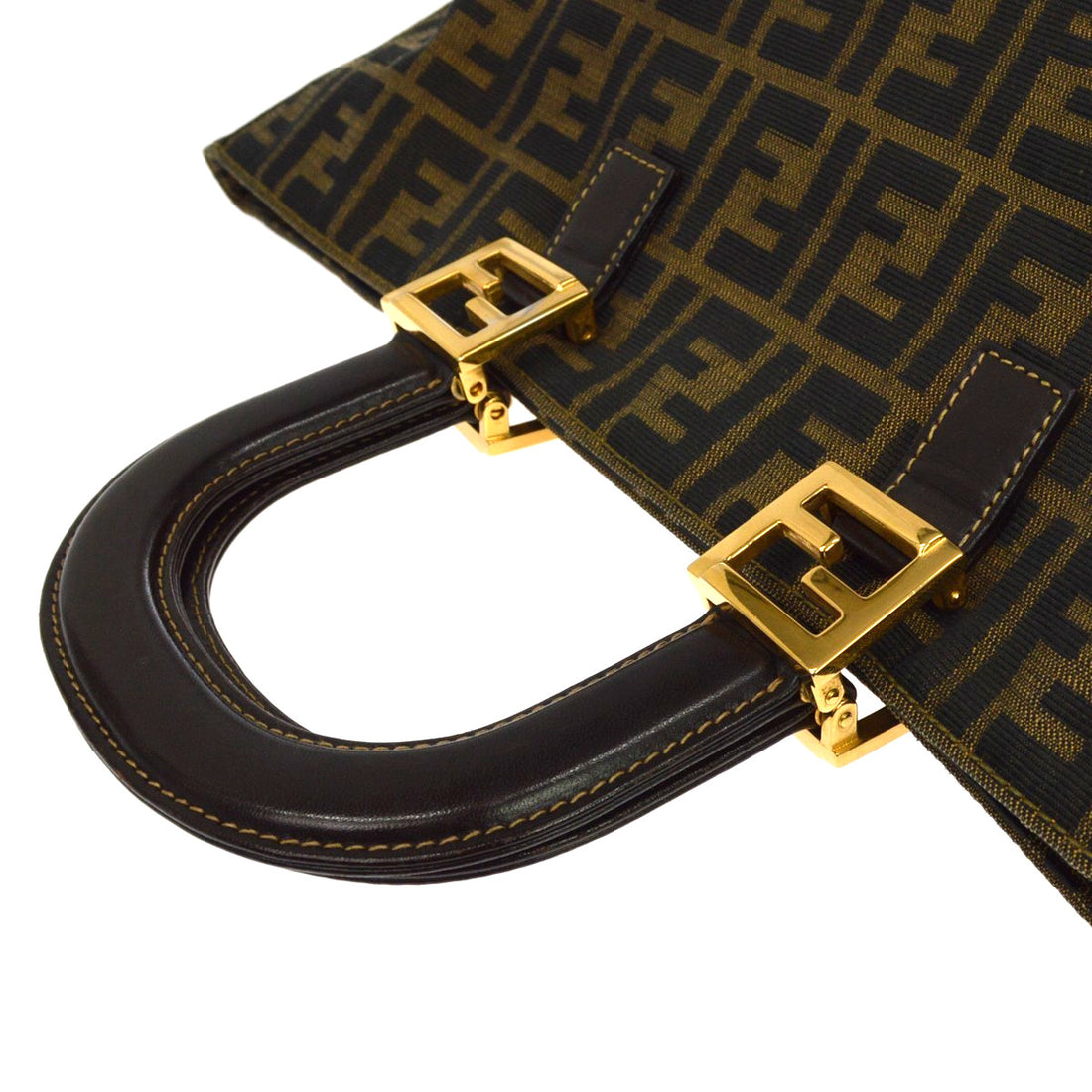 Borsa Fendi Zucca Tote Grande Vintage in Tela Marrone