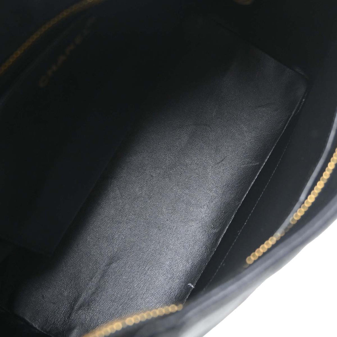 Borsa Chanel Black Calfskin Medallion Tote Handbag Vintage in Pelle Caviar Nero