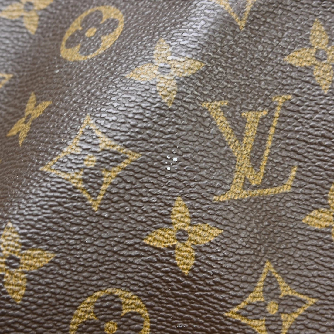 Borsa Louis Vuitton Keepall 55 Travel Handbag Vintage in Monogram Canvas, Leather Marrone