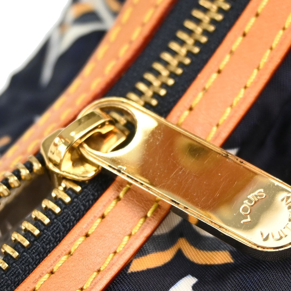 Louis Vuitton Navy Cruise Bulles PM Handbag Vintage