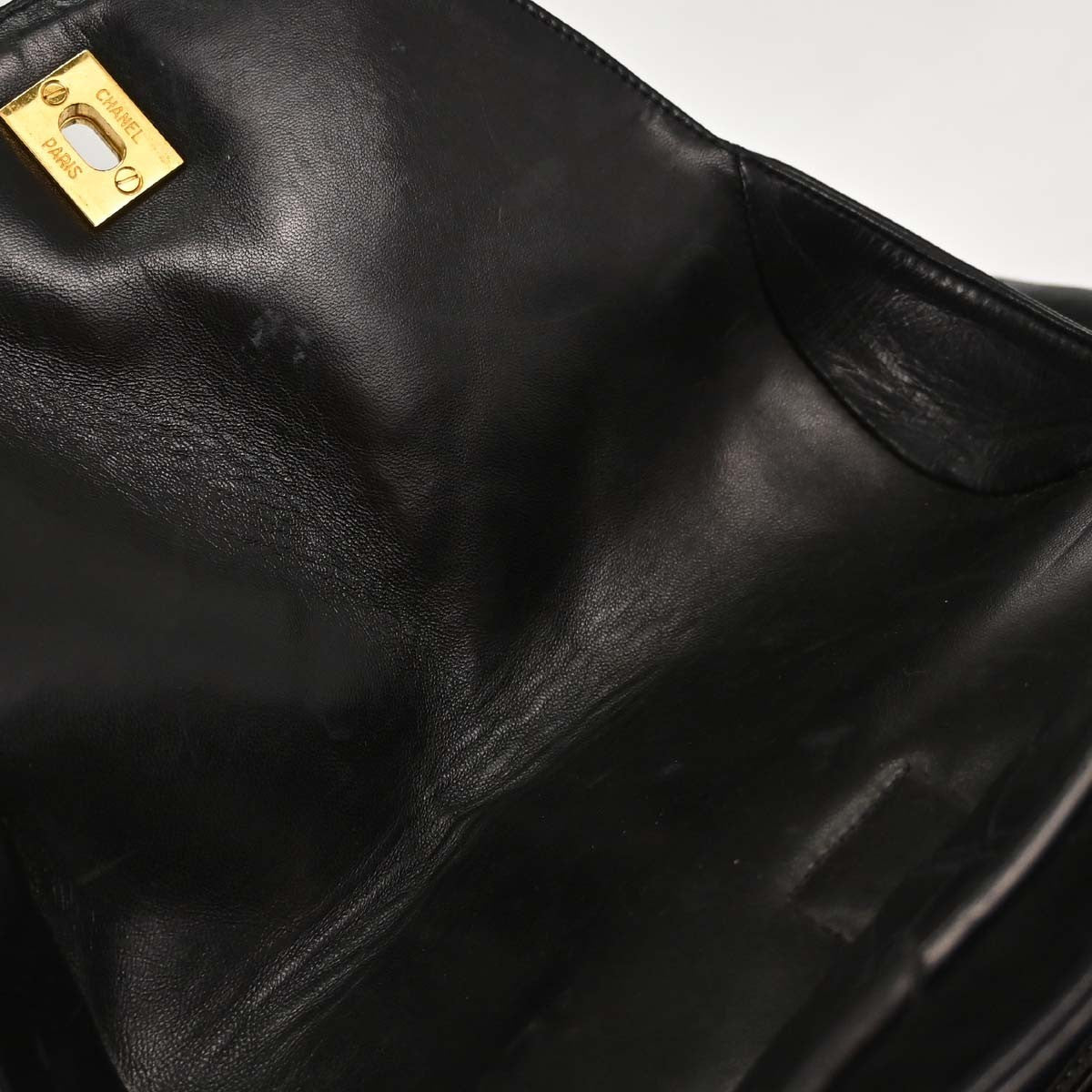 Chanel Circle Lock Backpack Vintage in Pelle di Agnello Nera