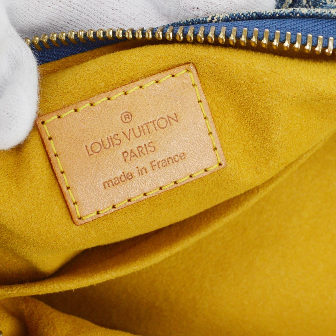 Borsa Louis Vuitton Baggy PM Vintage in Denim e Pelle Blu