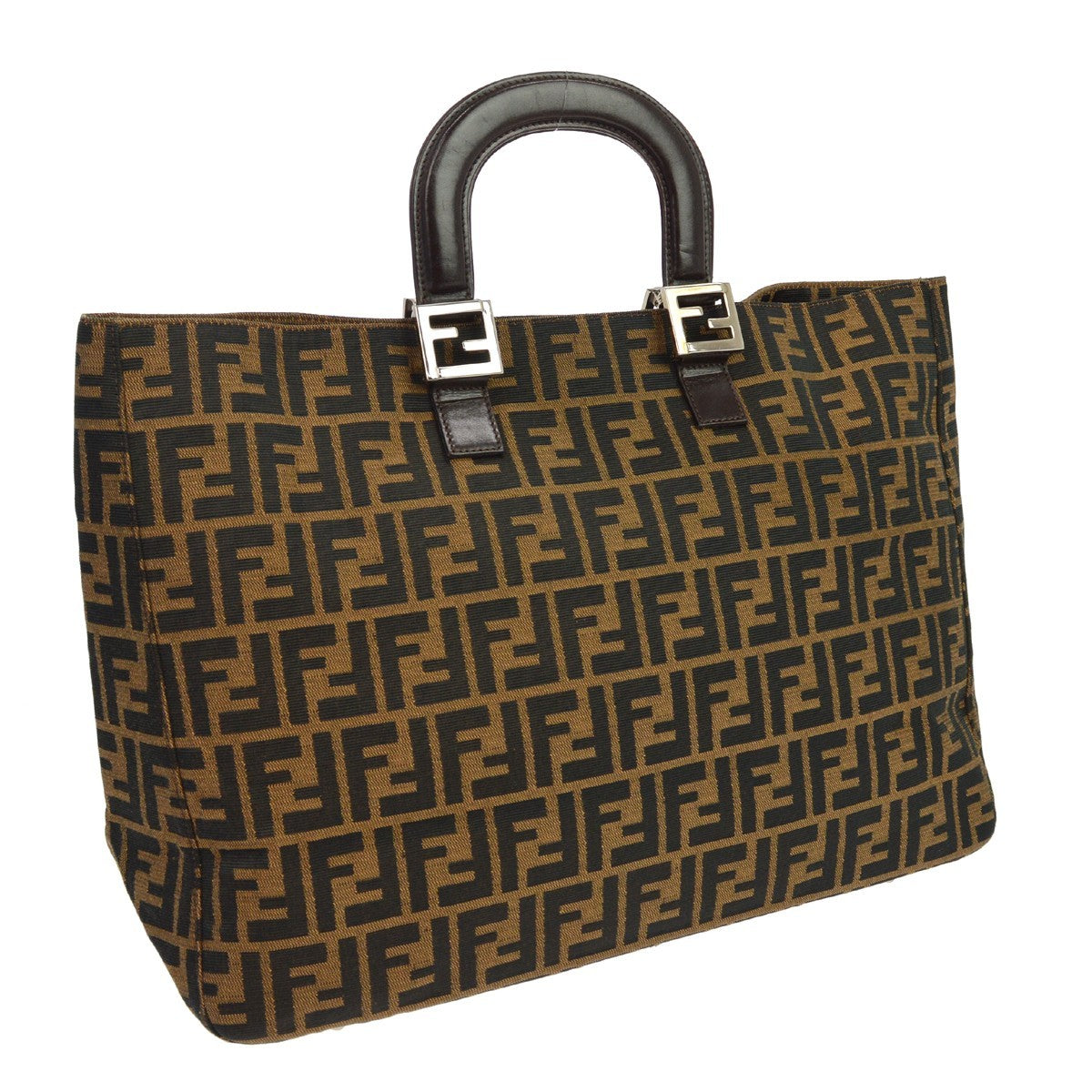 Fendi Zucca Tote Vintage in Tela Marrone