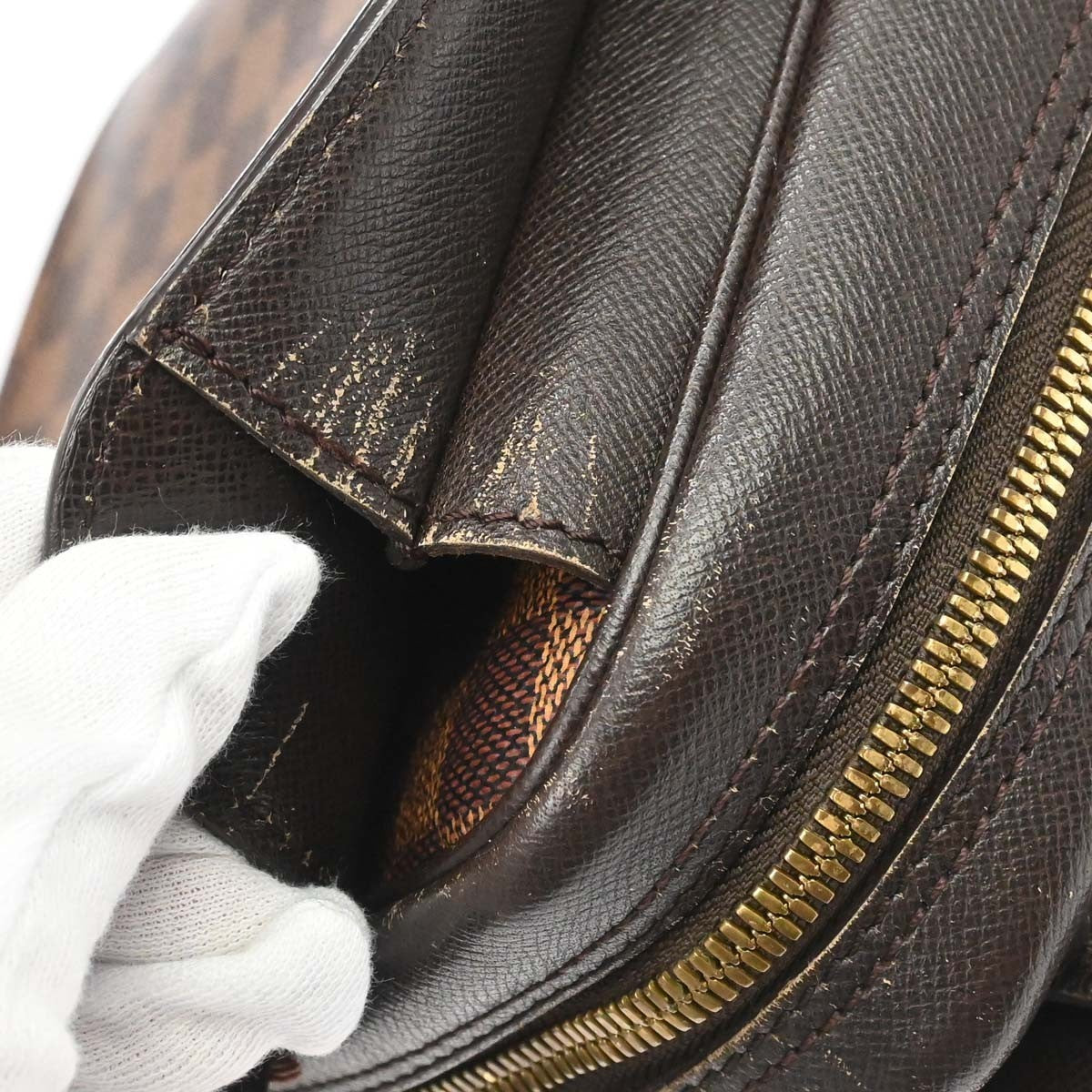 Louis Vuitton Triana Handbag Damier Canvas Ebene