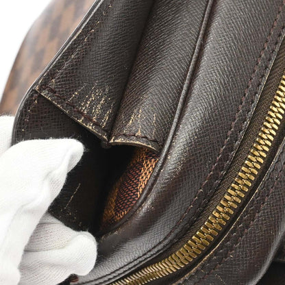 Louis Vuitton Triana Handbag Damier Canvas Ebene