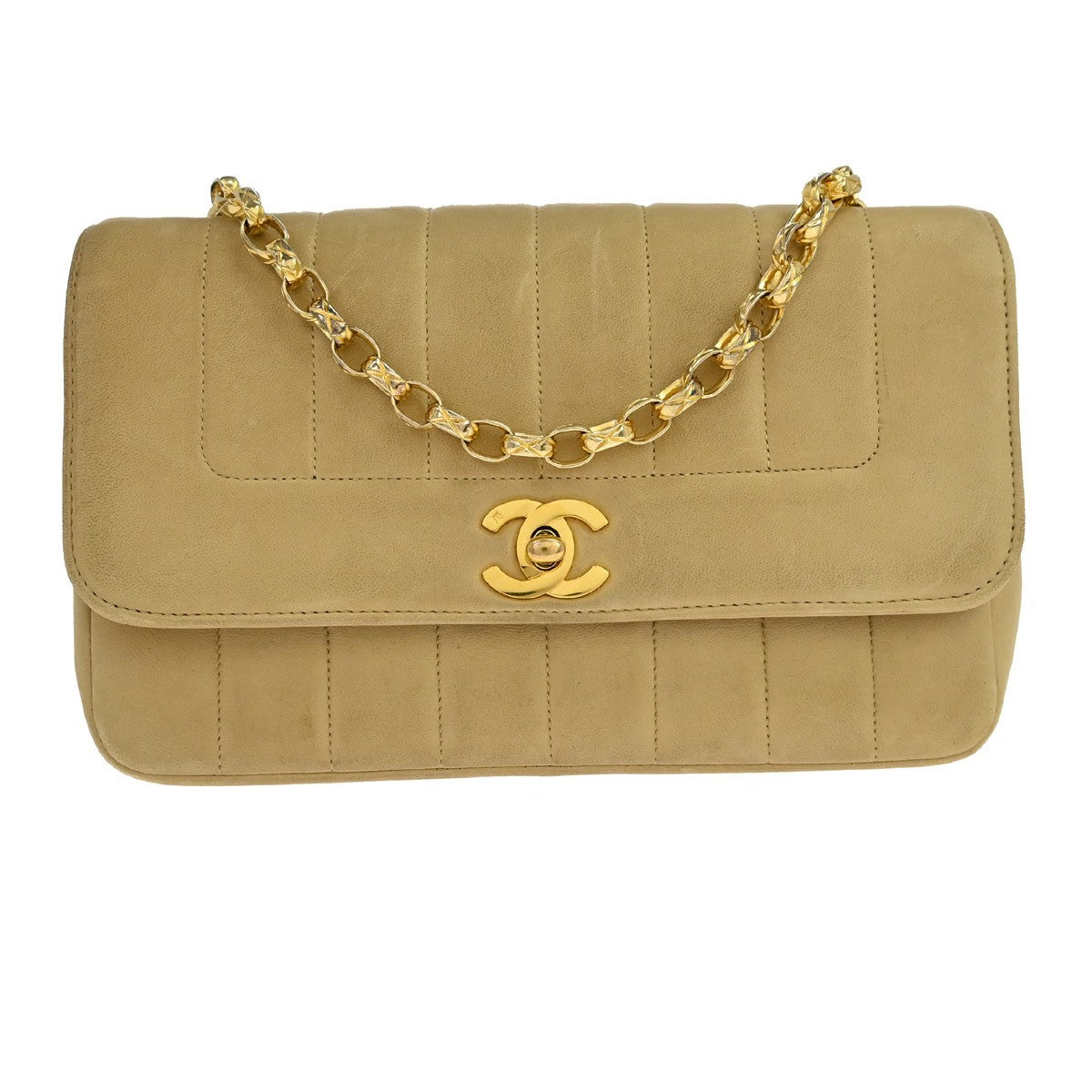 Chanel Mademoiselle Vertical Quilt Flap Vintage in Pelle di Agnello